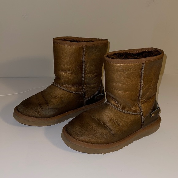 UGG Australia Bronze Leather Boots - Women’s Size 6 - Picture 2 of 9